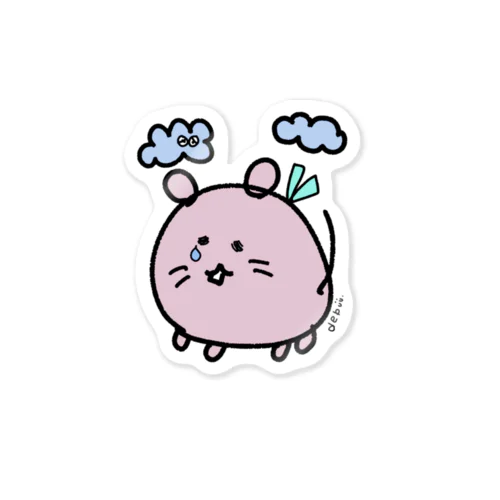 PINK❥DEGU 　かなしいデグー Sticker