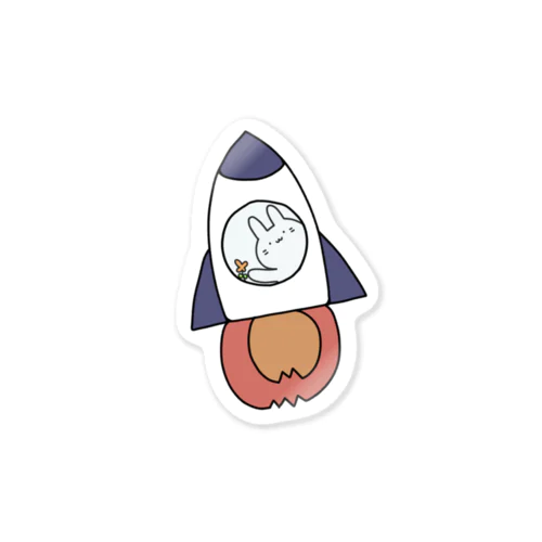 うさぎロケット Sticker