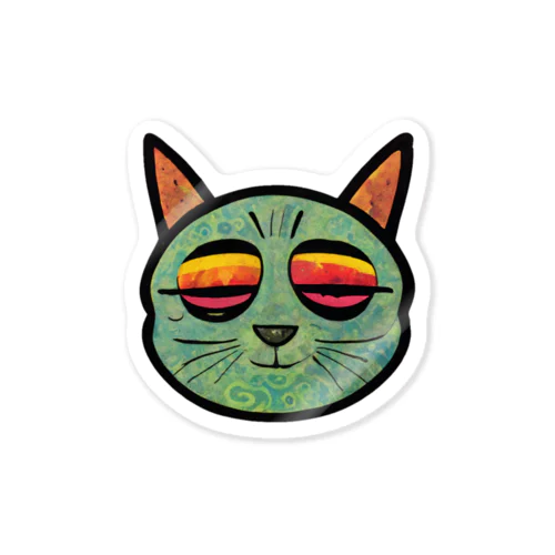 sleepy cat Sticker