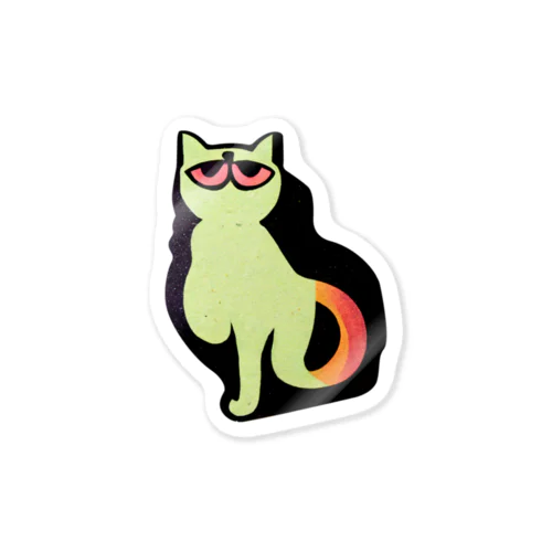 neon cat Sticker