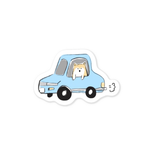柴犬　in car Sticker