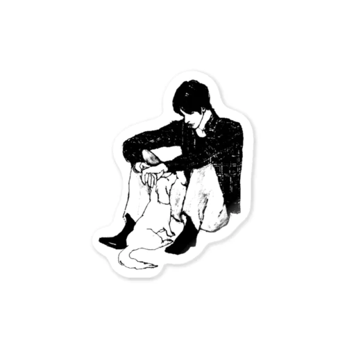 Two Figures Sticker