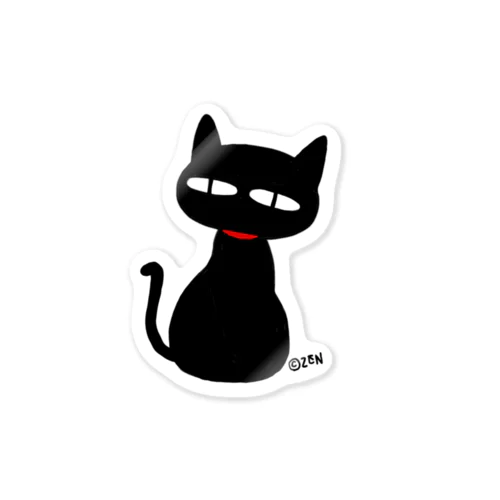 黒猫のKWU Sticker