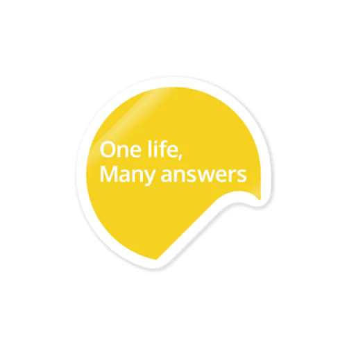 One life, Many answers ステッカー