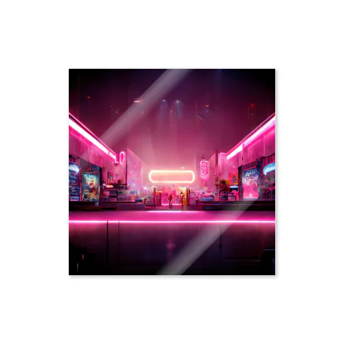 Pink arcade Sticker