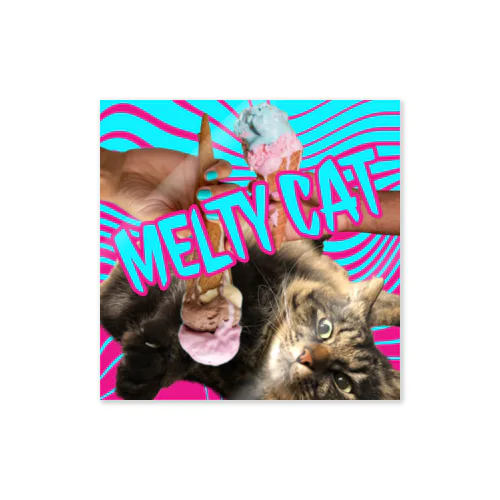 MELTY CAT (とろける猫) Sticker