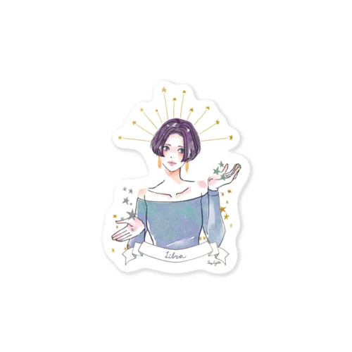 12星座ちゃん、天秤座の子 Sticker