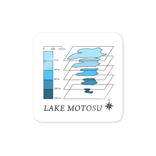 LAKE MOTOSU Sticker