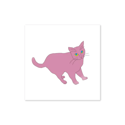 PINK CAT  Sticker