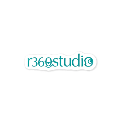 r360studio（水色・ロゴ） ステッカー