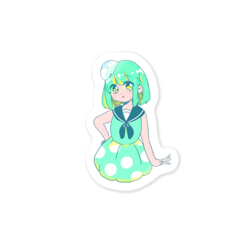 くらげとセーラーちゃん Sticker