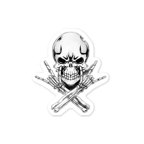 Skull Corna Sticker