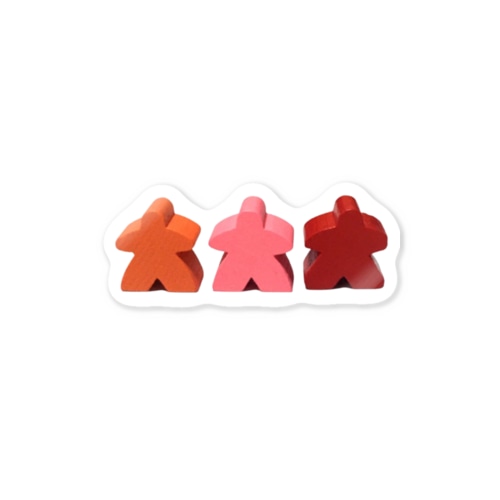 赤色系ミープルズ Sticker