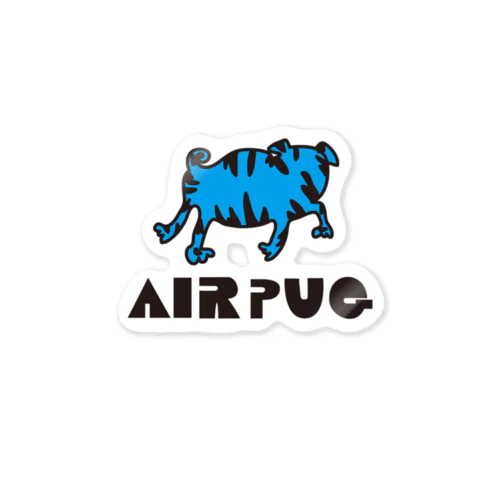 AIR PUG 80Sブルー Sticker