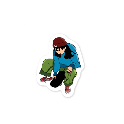 スケボー女子 Sticker