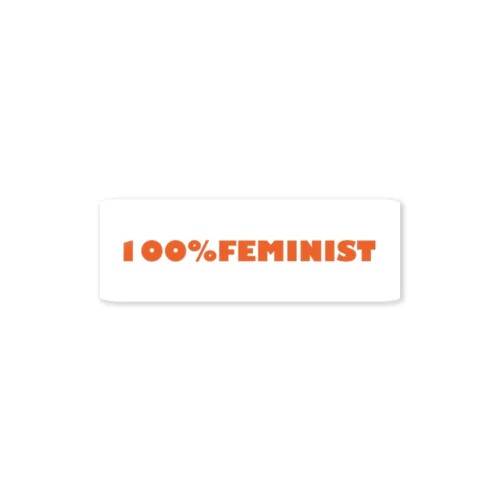 100%FEMINIST ステッカー