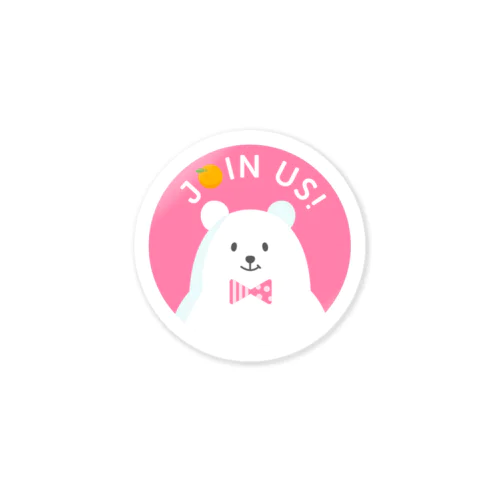 JOIN US! - pink Sticker