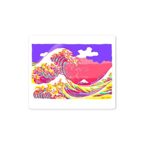 me~ga / HOKUSAI：The Great Wave off Kanagawa (vivid) Sticker