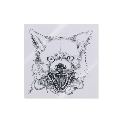 metal doggo Sticker