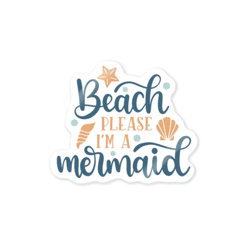 ビーチ　マーメイド Sticker