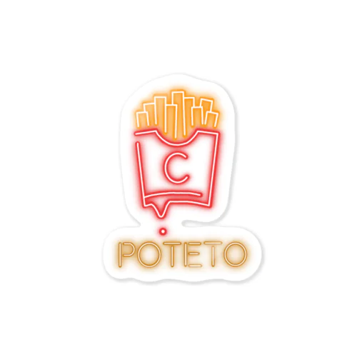 poteto_neon Sticker