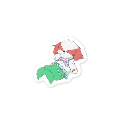人魚シーズー Sticker