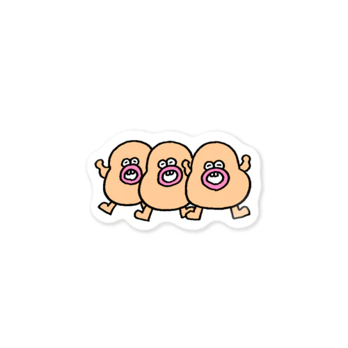 3匹のじゃがいもくん Sticker