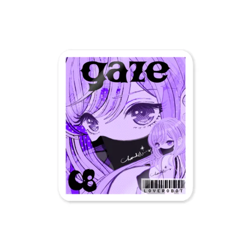 PURPLE GAZE 0571 ガーリーマガジン 目ヂカラ強め ギャル Sticker