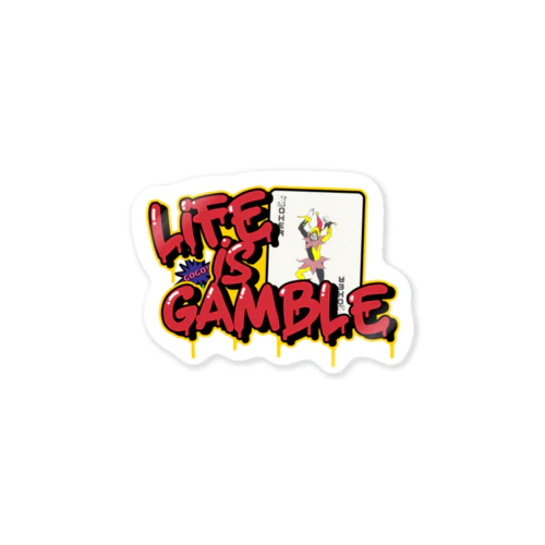 Life is gamble ステッカー