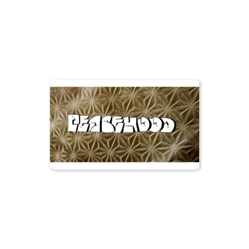 PEACE HOOD  麻 Sticker