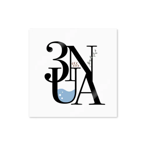 3UNA LOGO ステッカー