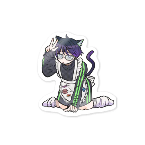 ネコミミメイド男子 Sticker