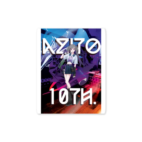 azito10th ステッカー