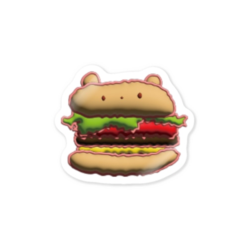 ハンバーガークマ Sticker