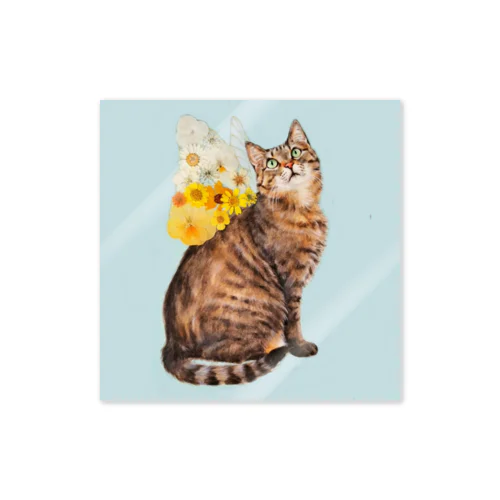 Flower Cat Fairies K Sticker