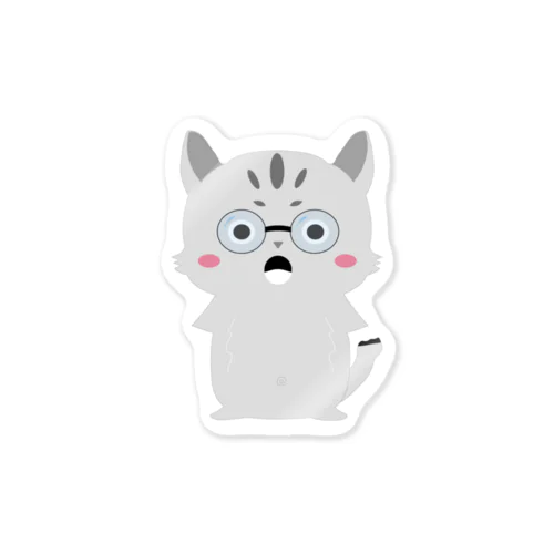 メガネ猫 Sticker