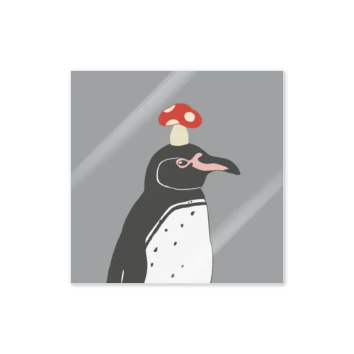 キノコが生えたペンギン Sticker