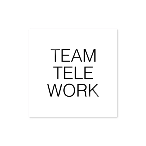 Team Telework チームTシャツ テレワーク グッズ シンプル ステッカー