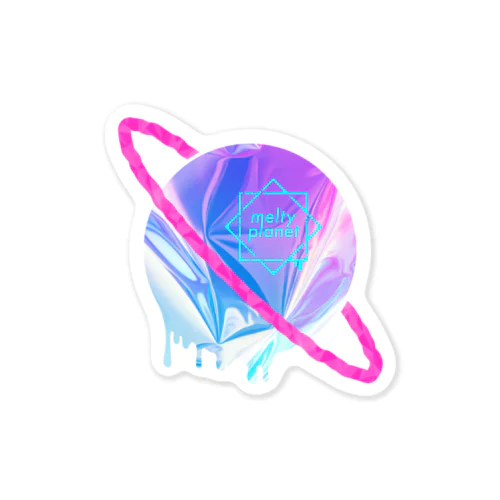 Melty Saturn Sticker