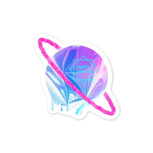 Melty Saturn Sticker