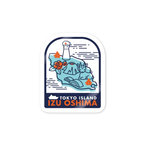 IZU OSHIMA map Sticker