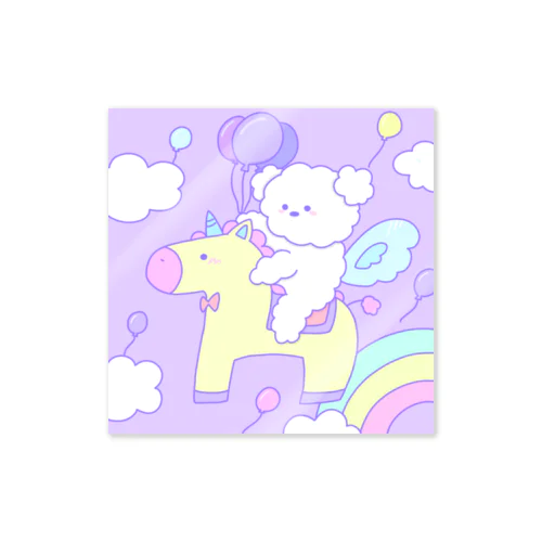 ふわふわユニコーンちゃん・パープル Sticker