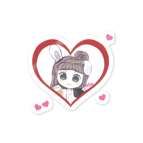 ハート付き💕イラストみーこ💕 Sticker