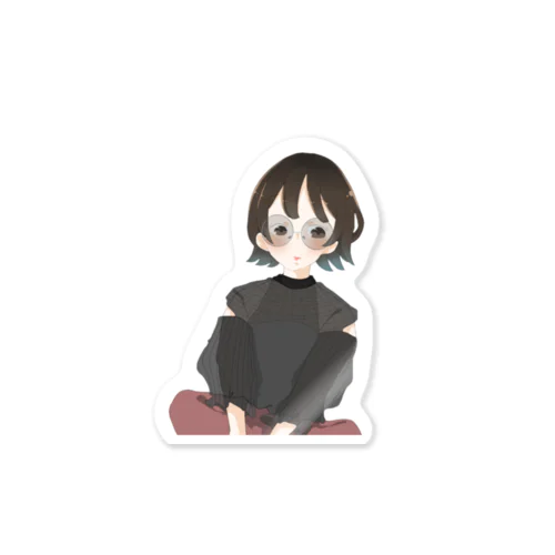 お洒落な女の子 Sticker