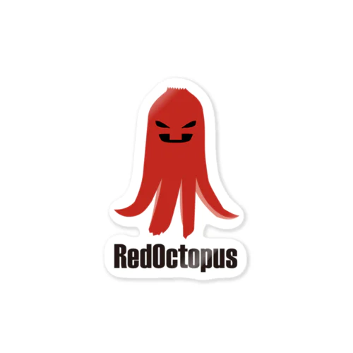 ND RedOctopus ロゴ黒タイプ Sticker