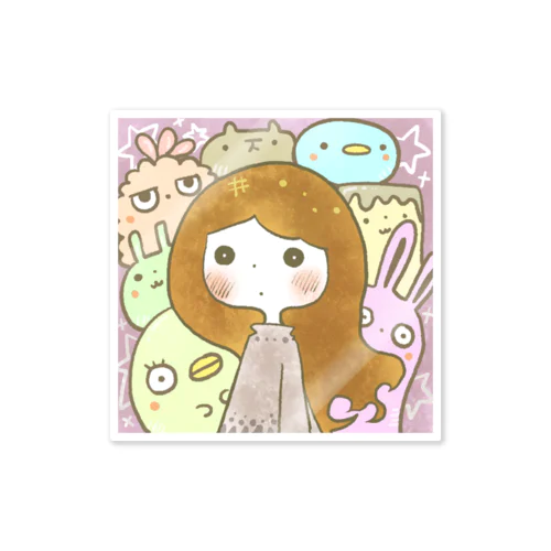  cute  cute girl item 008 Sticker