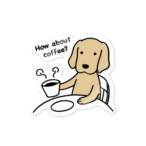 how about coffee 2 Sticker