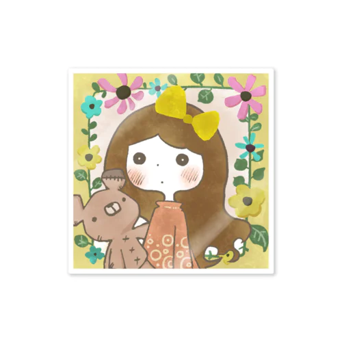  cute cute girl item 010 Sticker