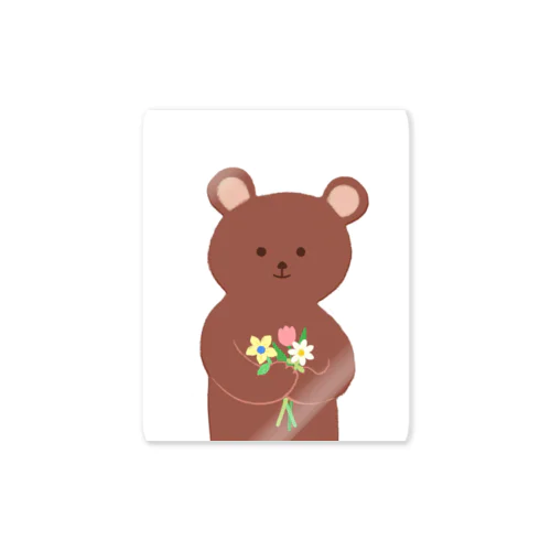 春を待つ熊 Sticker