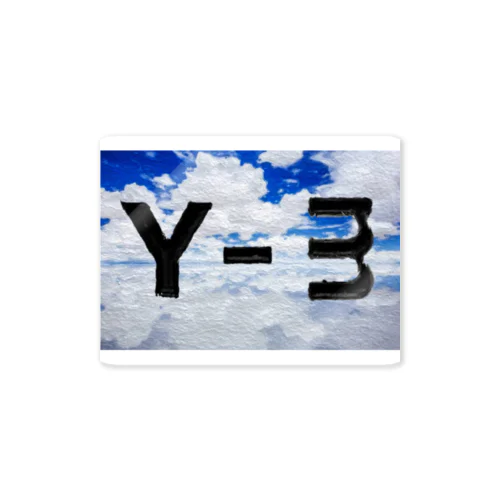 Y-m sky blue Sticker